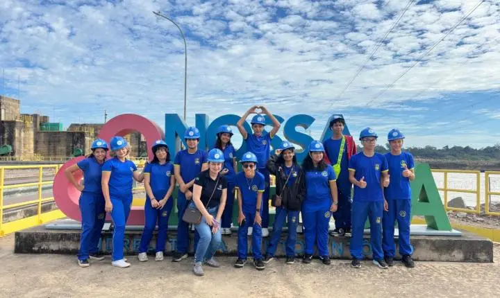 Alunos da EEEFM Duque de Caxias realizam visita técnica à Usina Hidrelétrica de Santo Antônio durante a Semana do Meio Ambiente